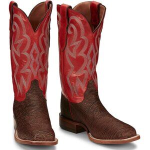 Justin Mingus Zulu Goat Boots in Walnut from the AQHA Collection Size 13EE wide